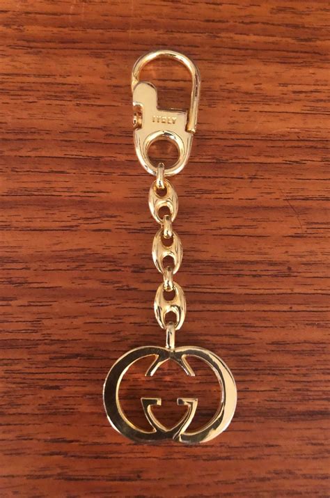 gucci gold keychain|gucci keychain vintage.